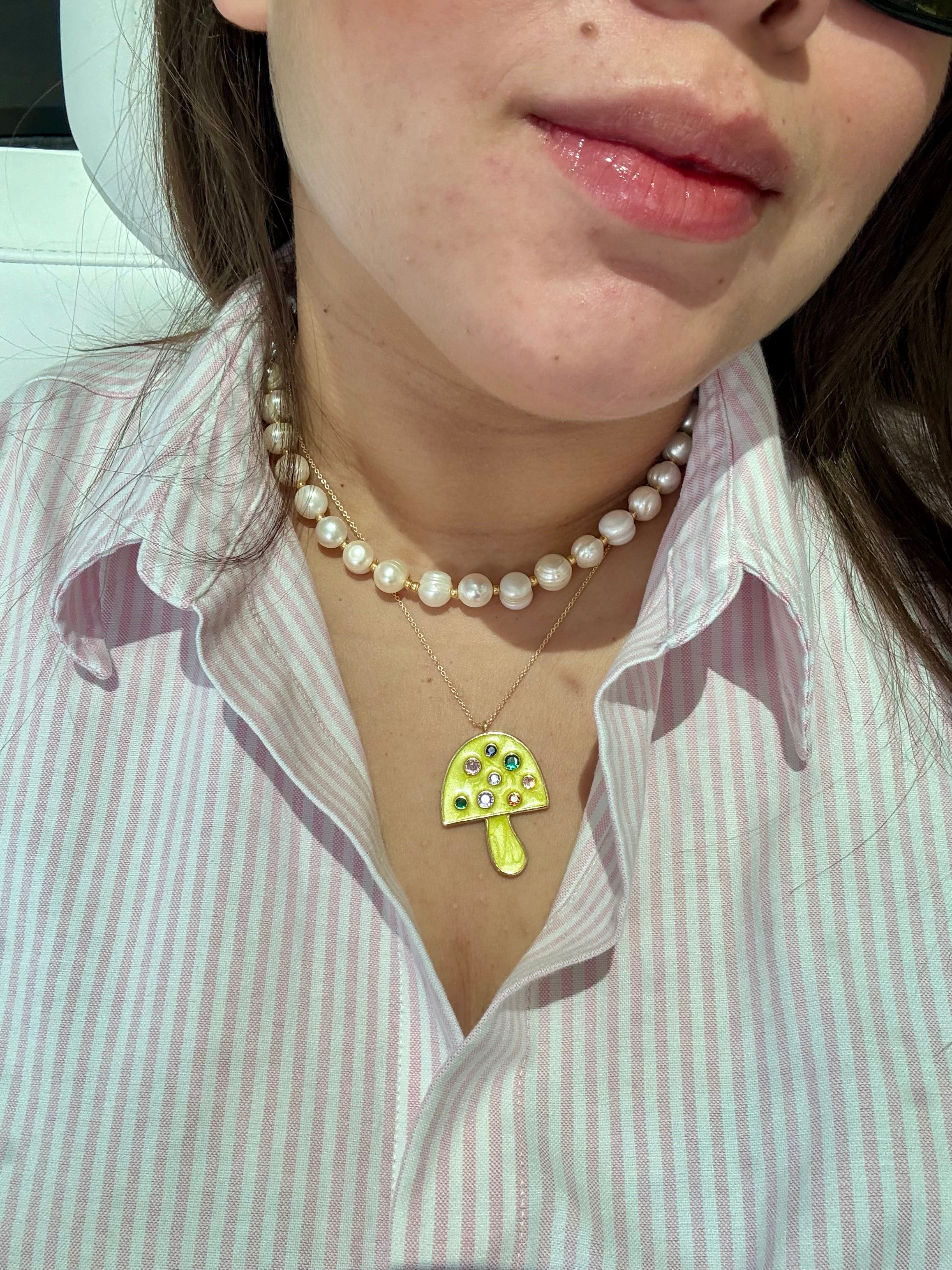 Mushroom Confetti Neacklace