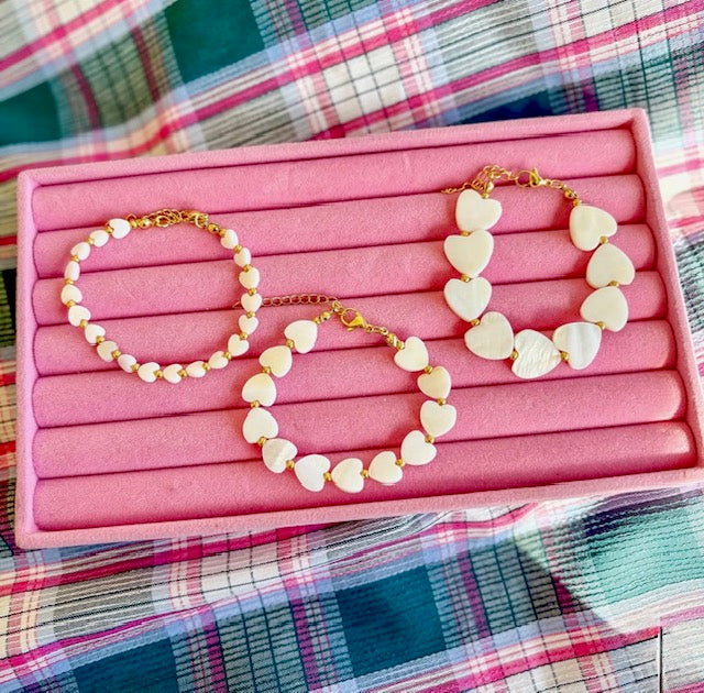 Corazones grandes de nacar