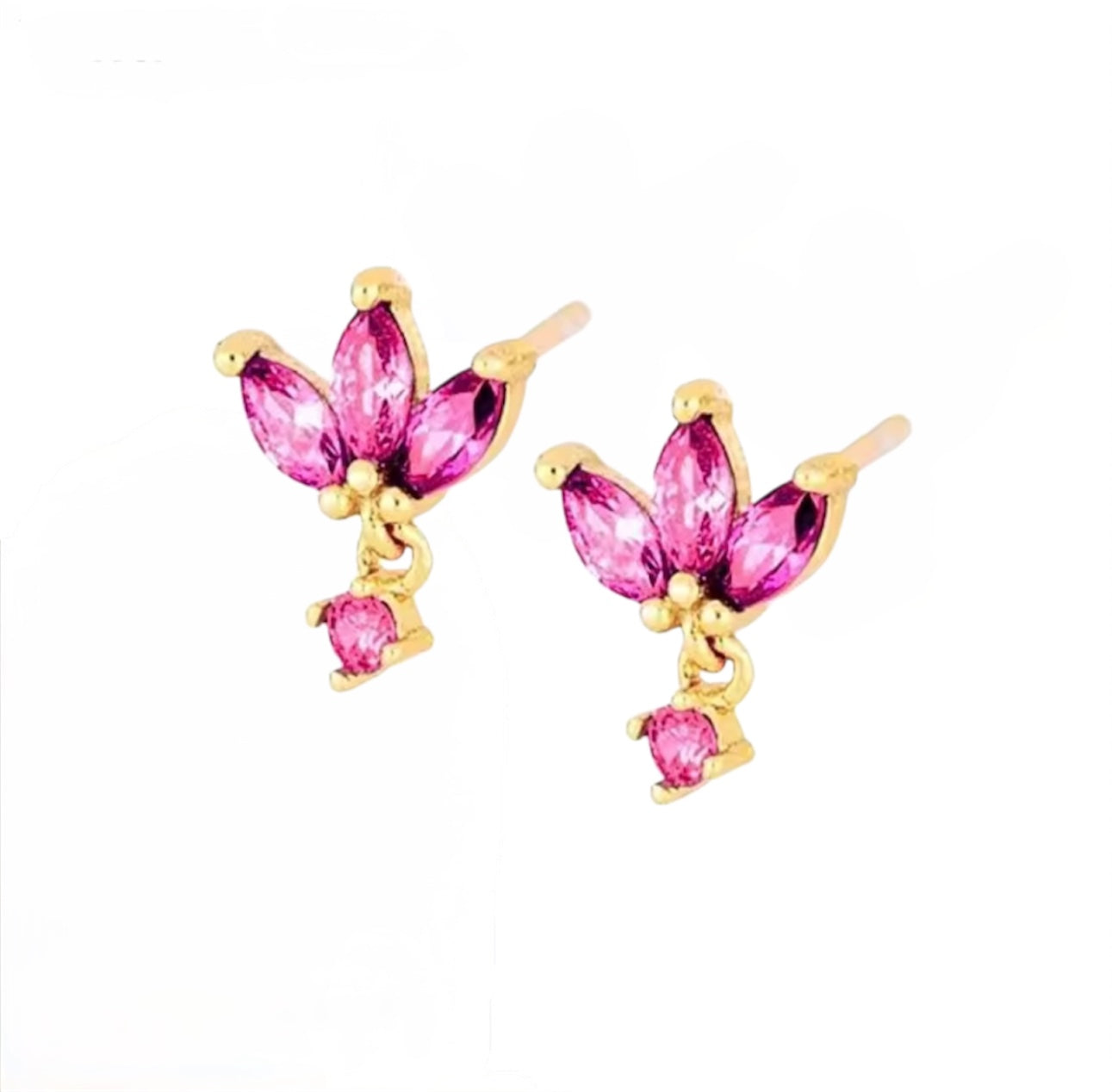 Pink Ruby Earrings